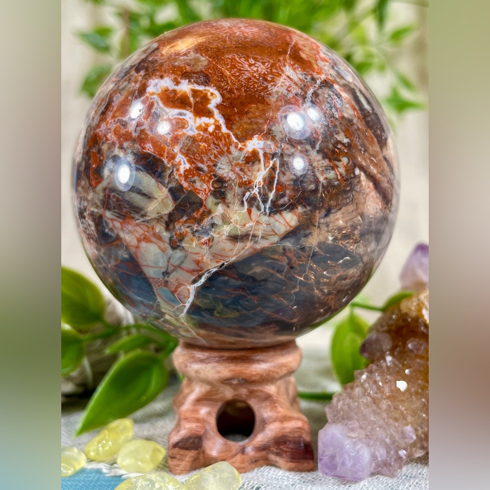 2274 Money Agate Crystal Sphere